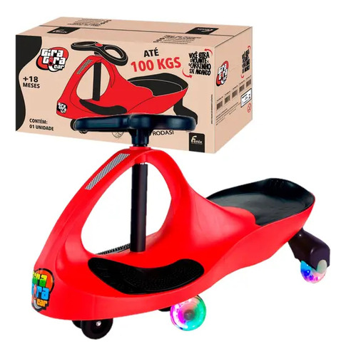 Carrinho Infantil Gira Car Vermelho Com Led Gxt405lvm Fenix
