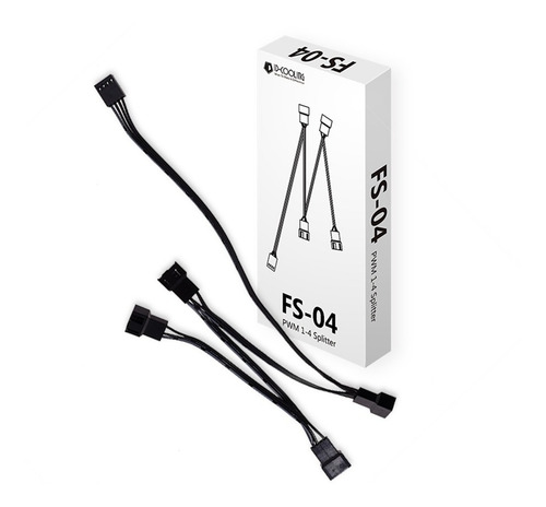 Splitter Hub Divisor Coolers 4 Pines Pwm 1x 4 Enchufes Negro