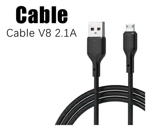 Cable De Carga Micro Usb V8 1 Metros 2.1a