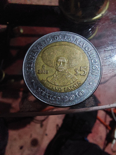 Moneda 5 Pesos Centenario De La Revolucion Emiliano Zapata