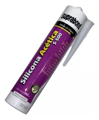 Silicona Acética Transparente 280ml Suprabond S-500