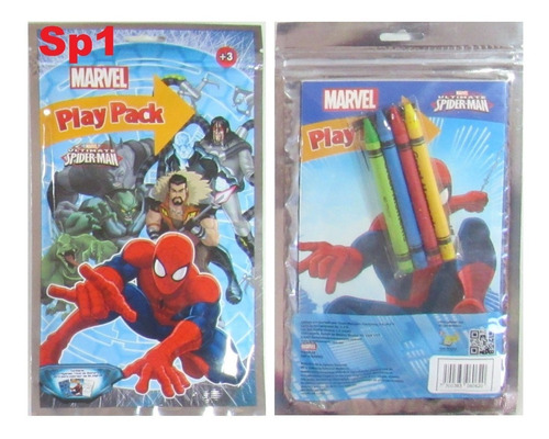 Playpack Con 1 Libro Para Colorear Y 4 Crayones Regalo Niños