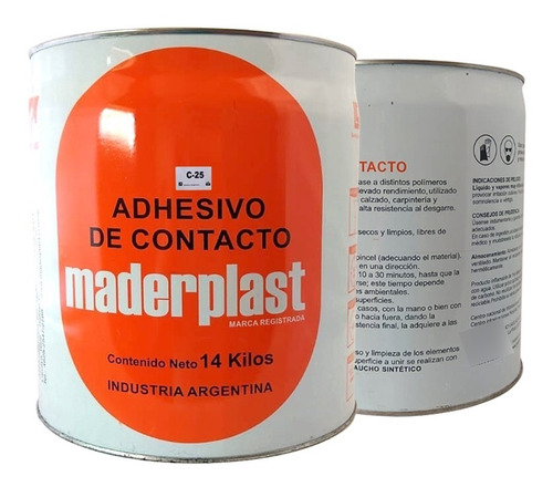 Adhesivo Contacto C-25 Maderplast 14kg P/calzado/carpinteria