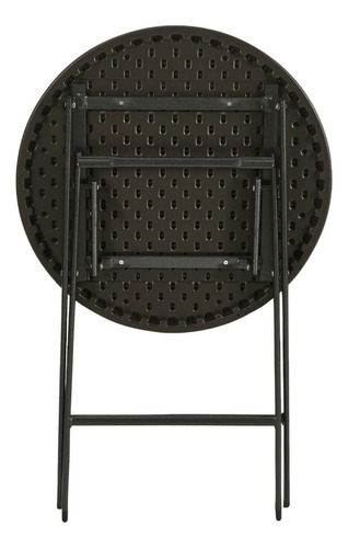 Set 2 Sillas + Mesa Redonda Plegable 60 Cm Rattan Northwest
