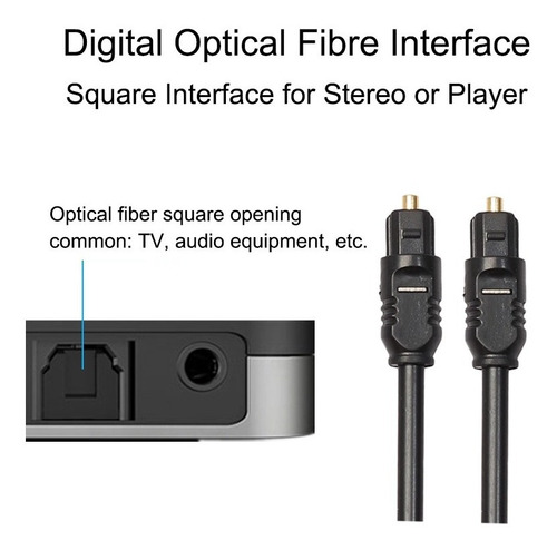Cable Toslink De Fibra Optica 3 Metros Audio Digital