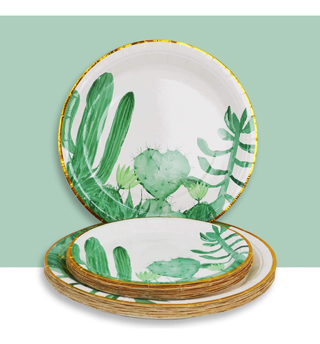 Juego De Suministros Para Fiesta De Cumpeados De Cactus, Dis