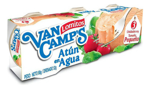 Atún Lomitos En Agua Van Camp's 3 X 80g