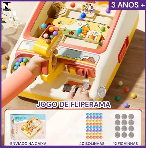 Mini Maquina De Pinball Portatil Fliperama Infantil
