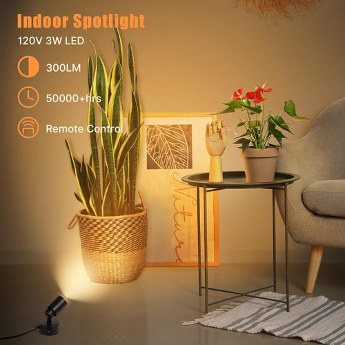 Focos Led Interiores, 3 W Interiores Control Remoto Reg...