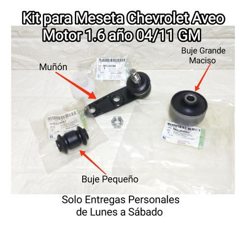 Kit De Meseta Chevrolet Aveo 1.6 04/11 Gm 