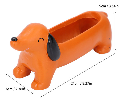 Resin Dog Planter Dachshund Succulent Pot Adorable Efficient