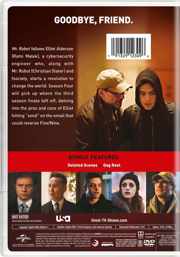 Mr Robot Cuarta Temporada Cuatro Importada Dvd