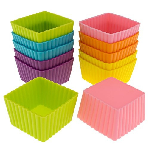 Freshware Cb-301sc 12 Pack Silicona Mini Cuadrado Reutilizab