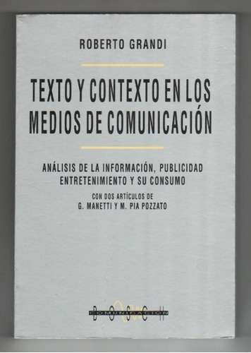 Roberto Grandi - Texto Y Contexto En Medios De Comunicación