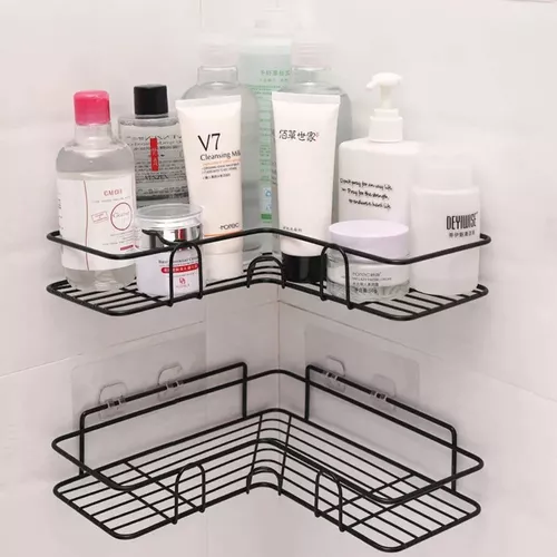 Coraje Organizador de ducha, estantes de ducha [paquete de 5], organizador  de ducha adhesivo sin perforación, gran capacidad, organizador de ducha de