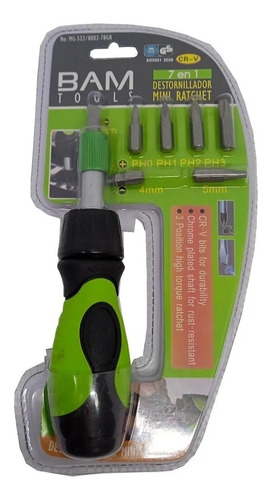 Destornillador Mini Ratchet Bam Tools 7 En 1