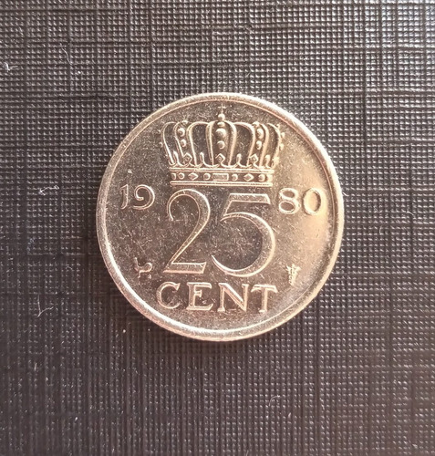 Holanda Países Baixos 25 Cent 1980 M023