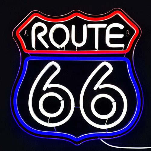 Route 66 Letrero De Neon Historico De Estados Unidos High Wa