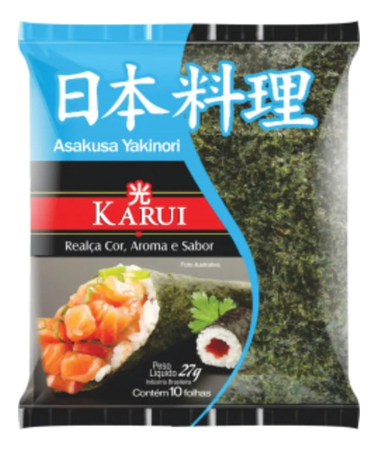 Alga Nori Asakusa Yakinori Karui Com 50 Folhas