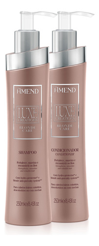 Kit Amend Luxe Creations Blonde Care Shampoo E Condicionador