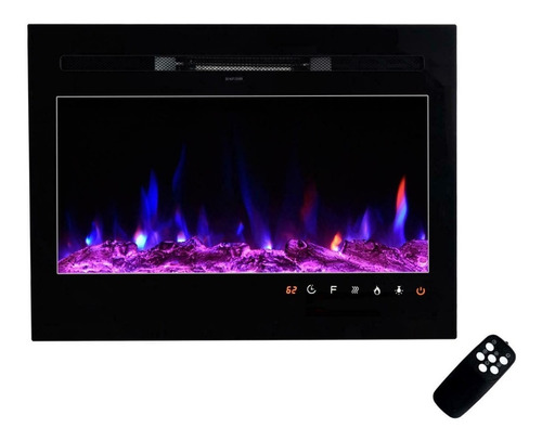 Chimenea Eléctrica Empotrable De Pared 36 PuLG. Calentador
