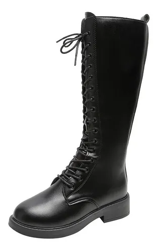 formar Contabilidad miércoles Botas Largas Con Cordones Mujer | MercadoLibre 📦