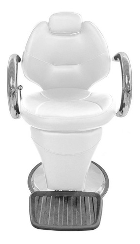 Sillon Barber Shop Peluqueria Barberia Reclinable Estetica Color Blanco