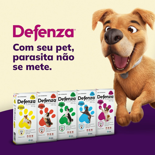 Defenza 45mg 2-4,5kg Antipulgas Carrapatos 37 Dias Duração