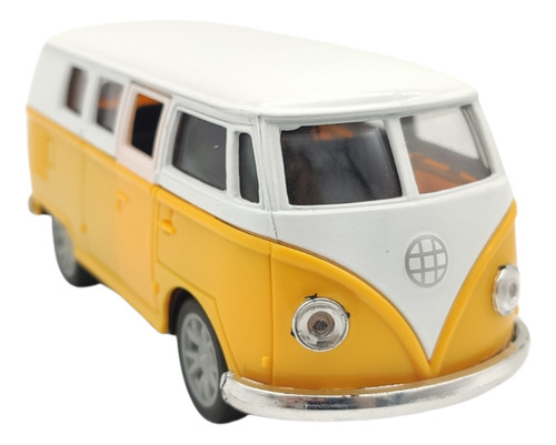 Kombi Carrinho Miniatura Coleção Carros Brinquedo 1:32 Cor Amarelo