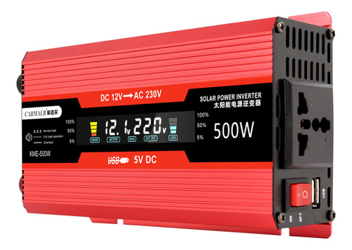 Inversor De Coche 500w 12v.220v Lcd Usb