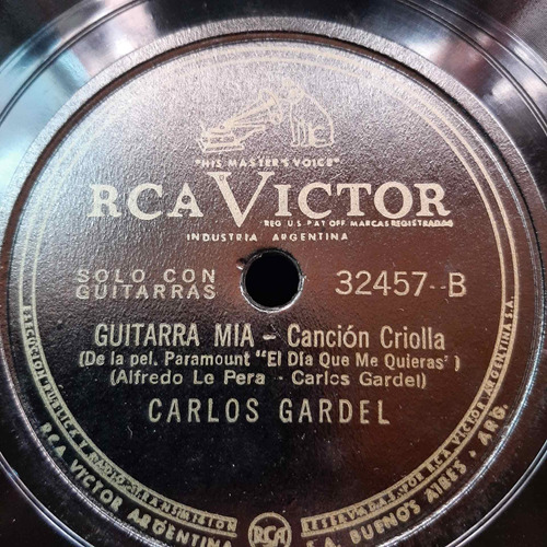 Pasta Carlos Gardel Solo Con Orquesta Rca Victor C362