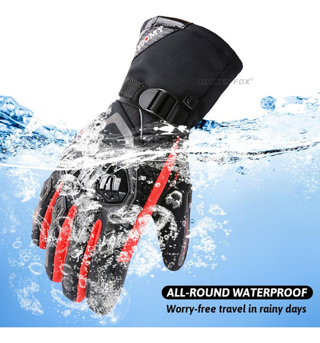 Luvas De Motocicleta Impermeáveis Para O Inverno, 100% Im