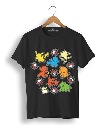 Remera: Siluetas De Colores (pokemon) Memoestampados