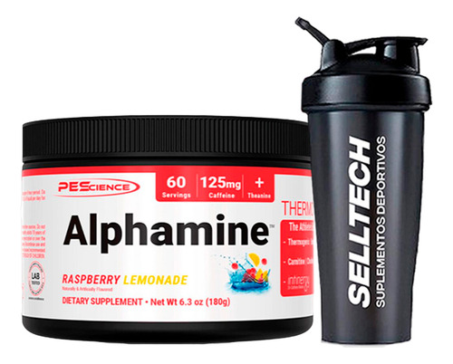 Alphamine Pescience 180gr 60 Serv Raspberry Lemonade+shaker