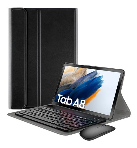 Capa Teclado Mouse Bluetooth Para Galaxy Tab A8 X200 X205