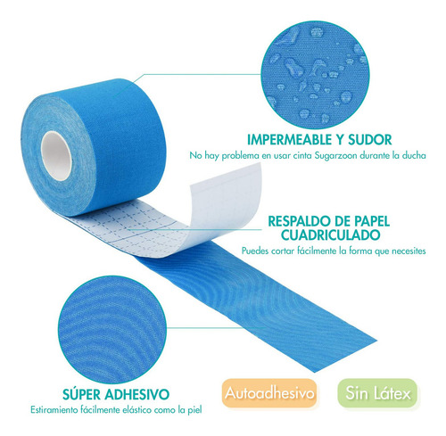 12 Rollos De Cinta De Kinesiología, 5cm * 5m Cinta