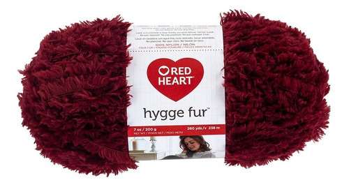 Estambre Súper Suave Liso Hygge Fur Red Heart Coats Color Sangria 00913