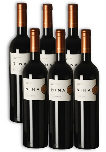 Nina Gold Vino Petit Verdot Caja X6u 750ml Valle De Aminga