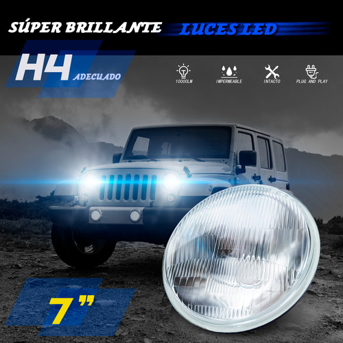 7 Pulgadas Led Faro Hi/beam Para Ford Mustang 1965-1978