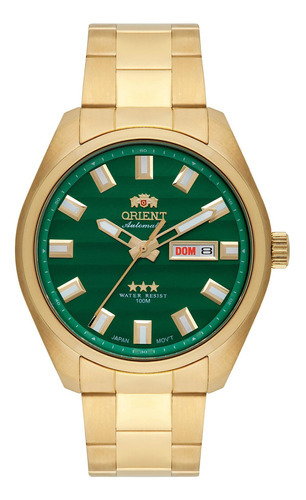 Relógio Orient Automático Dourado Masculino 469gp076f E1kx