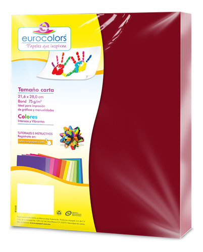 Papel Cortado Eurocolors Ec0098 Carta Vino Con 100 Hojas