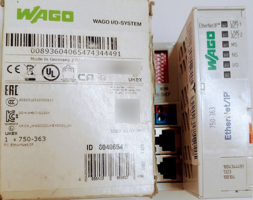 Wago750-363 Modulo Acoplador De Bus De Campo Ethernet/ip, (Usado)