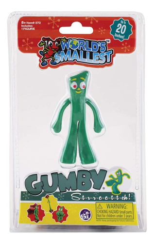 Worlds Smallest Stretch Gumby, Green, 4 Inches (572)