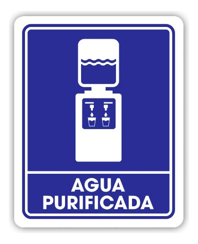 Señalamiento Agua Purificada 25x35