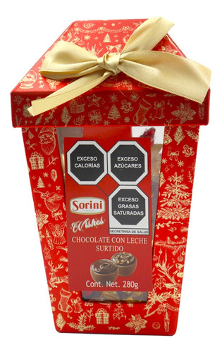 Chocolates Italianos Rellenos Caja Navideña Linterna 280 G