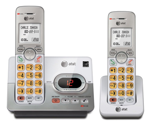 El52253 Cordless Phone With 2 Handset, Answering System...