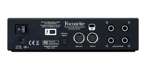 Imagem 4 de 4 de Interface De Áudio Focusrite Clarett Thunderbolt 2 Pré