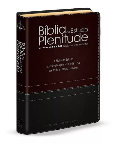 Bíblia de Estudo Plenitude - Almeida Revista e Corrigida - Capa Preta e Vinho, de Sociedade Bíblica do Brasil. Editora Sociedade Bíblica do Brasil, capa dura em português, 2014