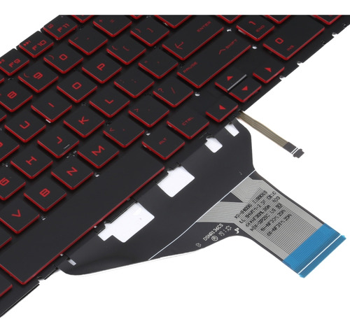 Teclado Estadounidense Con Retroiluminación Roja Para Hp Ome