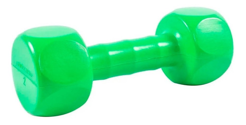 Mancuerna Pvc 2kg Pesa Recubierta Colores Funcional Biceps 